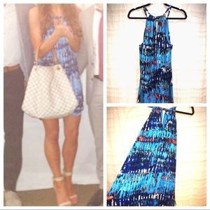 BB DAKOTA Blue Confetti Dress Size Small